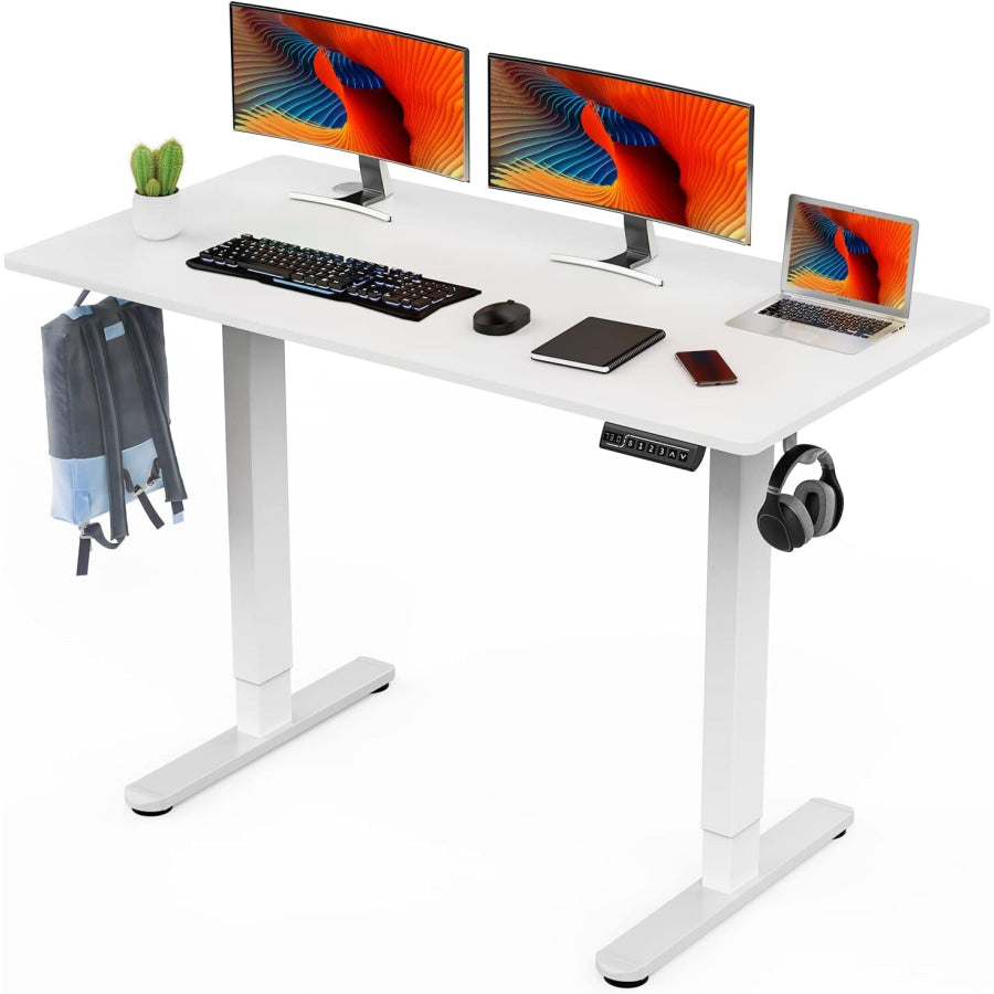 White Ergonomic Adjustable Electric Desk